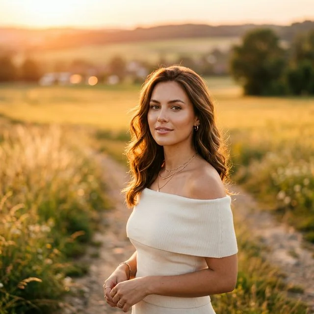 Vintage retro preset applied to a portrait photo